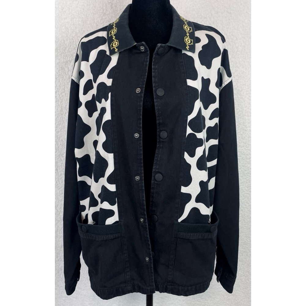 BRAIN DEAD • Black/White Cow Cabana Shirt, L - Picture 12 of 16